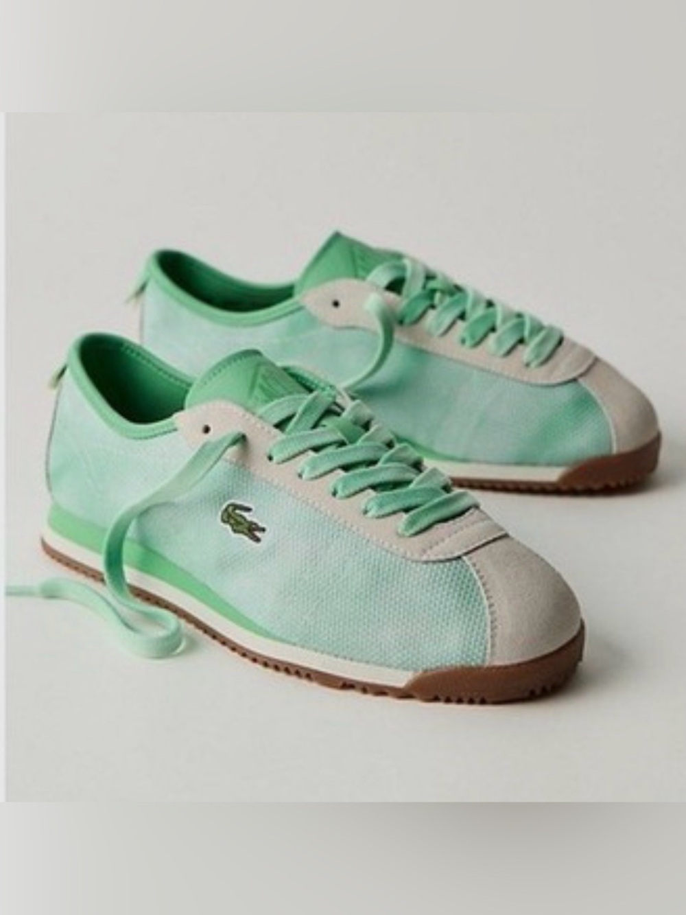 Lacoste For FP Movement Club Low Sneakers in Mint Green - 6.5